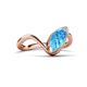 5 - Oceara 1.25 ct Marquise Shape Blue Topaz Women Wave Solitaire Engagement Ring 