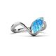5 - Oceara 1.25 ct Marquise Shape Blue Topaz Women Wave Solitaire Engagement Ring 