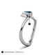 6 - Oceara 1.25 ct Marquise Shape Blue Topaz Women Wave Solitaire Engagement Ring 