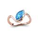 4 - Oceara 1.25 ct Marquise Shape Blue Topaz Women Wave Solitaire Engagement Ring 