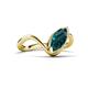 5 - Oceara 1.35 ct Marquise Shape London Blue Topaz Women Wave Solitaire Engagement Ring 