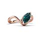 5 - Oceara 1.35 ct Marquise Shape London Blue Topaz Women Wave Solitaire Engagement Ring 