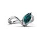 5 - Oceara 1.35 ct Marquise Shape London Blue Topaz Women Wave Solitaire Engagement Ring 