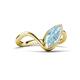 5 - Oceara 0.95 ct Marquise Shape Aquamarine Women Wave Solitaire Engagement Ring 