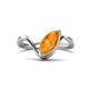 1 - Oceara 0.90 ct Marquise Shape Citrine Women Wave Solitaire Engagement Ring 