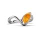 5 - Oceara 0.90 ct Marquise Shape Citrine Women Wave Solitaire Engagement Ring 