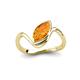 4 - Oceara 0.90 ct Marquise Shape Citrine Women Wave Solitaire Engagement Ring 