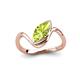 4 - Oceara 1.10 ct Marquise Shape Peridot Women Wave Solitaire Engagement Ring 