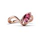5 - Oceara 1.05 ct Marquise Shape Pink Tourmaline Women Wave Solitaire Engagement Ring 