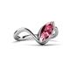 5 - Oceara 1.05 ct Marquise Shape Pink Tourmaline Women Wave Solitaire Engagement Ring 