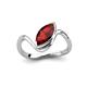 4 - Oceara 1.30 ct Marquise Shape Red Garnet Women Wave Solitaire Engagement Ring 