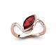 4 - Oceara 1.30 ct Marquise Shape Red Garnet Women Wave Solitaire Engagement Ring 