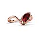 5 - Oceara 1.30 ct Marquise Shape Red Garnet Women Wave Solitaire Engagement Ring 