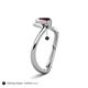 6 - Oceara 1.30 ct Marquise Shape Red Garnet Women Wave Solitaire Engagement Ring 