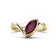 1 - Oceara 1.25 ct Marquise Shape Rhodolite Garnet Women Wave Solitaire Engagement Ring 