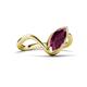 5 - Oceara 1.25 ct Marquise Shape Rhodolite Garnet Women Wave Solitaire Engagement Ring 