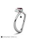 6 - Oceara 1.25 ct Marquise Shape Rhodolite Garnet Women Wave Solitaire Engagement Ring 