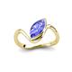 4 - Oceara 1.15 ct Marquise Shape Tanzanite Women Wave Solitaire Engagement Ring 
