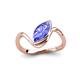 4 - Oceara 1.15 ct Marquise Shape Tanzanite Women Wave Solitaire Engagement Ring 