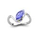 4 - Oceara 1.15 ct Marquise Shape Tanzanite Women Wave Solitaire Engagement Ring 