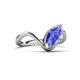 5 - Oceara 1.15 ct Marquise Shape Tanzanite Women Wave Solitaire Engagement Ring 
