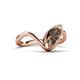 5 - Oceara 1.05 ct Marquise Shape Smoky Quartz Women Wave Solitaire Engagement Ring 