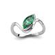 4 - Oceara 1.25 ct Marquise Shape Created Alexandrite Women Wave Solitaire Engagement Ring 