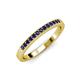 3 - Janice 1.70 mm Blue Sapphire 13 Stone Wedding Band 