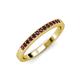 3 - Janice 1.70 mm Ruby 13 Stone Wedding Band 