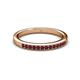 2 - Janice 1.70 mm Ruby 13 Stone Wedding Band 