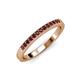 3 - Janice 1.70 mm Ruby 13 Stone Wedding Band 