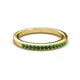 2 - Janice 1.70 mm Green Garnet 13 Stone Wedding Band 