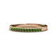 1 - Janice 1.70 mm Green Garnet 13 Stone Wedding Band 