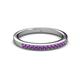 2 - Janice 1.70 mm Amethyst 13 Stone Wedding Band 