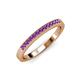 3 - Janice 1.70 mm Amethyst 13 Stone Wedding Band 
