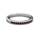 2 - Janice 1.70 mm Red Garnet 13 Stone Wedding Band 