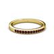 2 - Janice 1.70 mm Red Garnet 13 Stone Wedding Band 