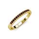 3 - Janice 1.70 mm Red Garnet 13 Stone Wedding Band 