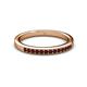 2 - Janice 1.70 mm Red Garnet 13 Stone Wedding Band 