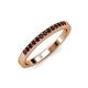 3 - Janice 1.70 mm Red Garnet 13 Stone Wedding Band 