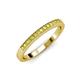 3 - Janice 1.70 mm Yellow Sapphire 13 Stone Wedding Band 