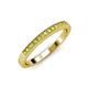 3 - Janice 1.70 mm Yellow Diamond 13 Stone Wedding Band 