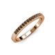 3 - Janice 1.70 mm Smoky Quartz 13 Stone Wedding Band 