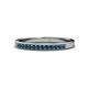 1 - Janice 1.70 mm Blue Diamond 13 Stone Wedding Band 