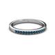 2 - Janice 1.70 mm Blue Diamond 13 Stone Wedding Band 