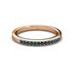 2 - Janice 1.70 mm Blue Diamond 13 Stone Wedding Band 