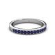 2 - Janice 2.00 mm Round Blue Sapphire 13 Stone Wedding Band 