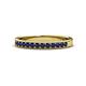 1 - Janice 2.00 mm Round Blue Sapphire 13 Stone Wedding Band 