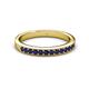 2 - Janice 2.00 mm Round Blue Sapphire 13 Stone Wedding Band 