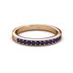 2 - Janice 2.00 mm Round Blue Sapphire 13 Stone Wedding Band 